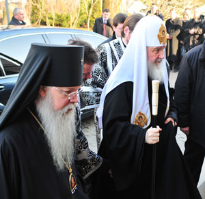 Служение Святейшего Патриарха Кирилла в Новоспасском монастыре