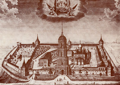 Вид Новоспасского монастыря в 1751 году 